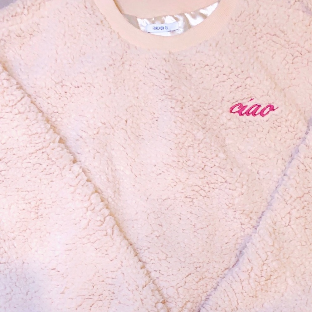 FOREVER21 Teddybear “Ciao” Sweater